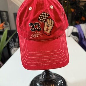 Men's Red Embroidered Racing Hat